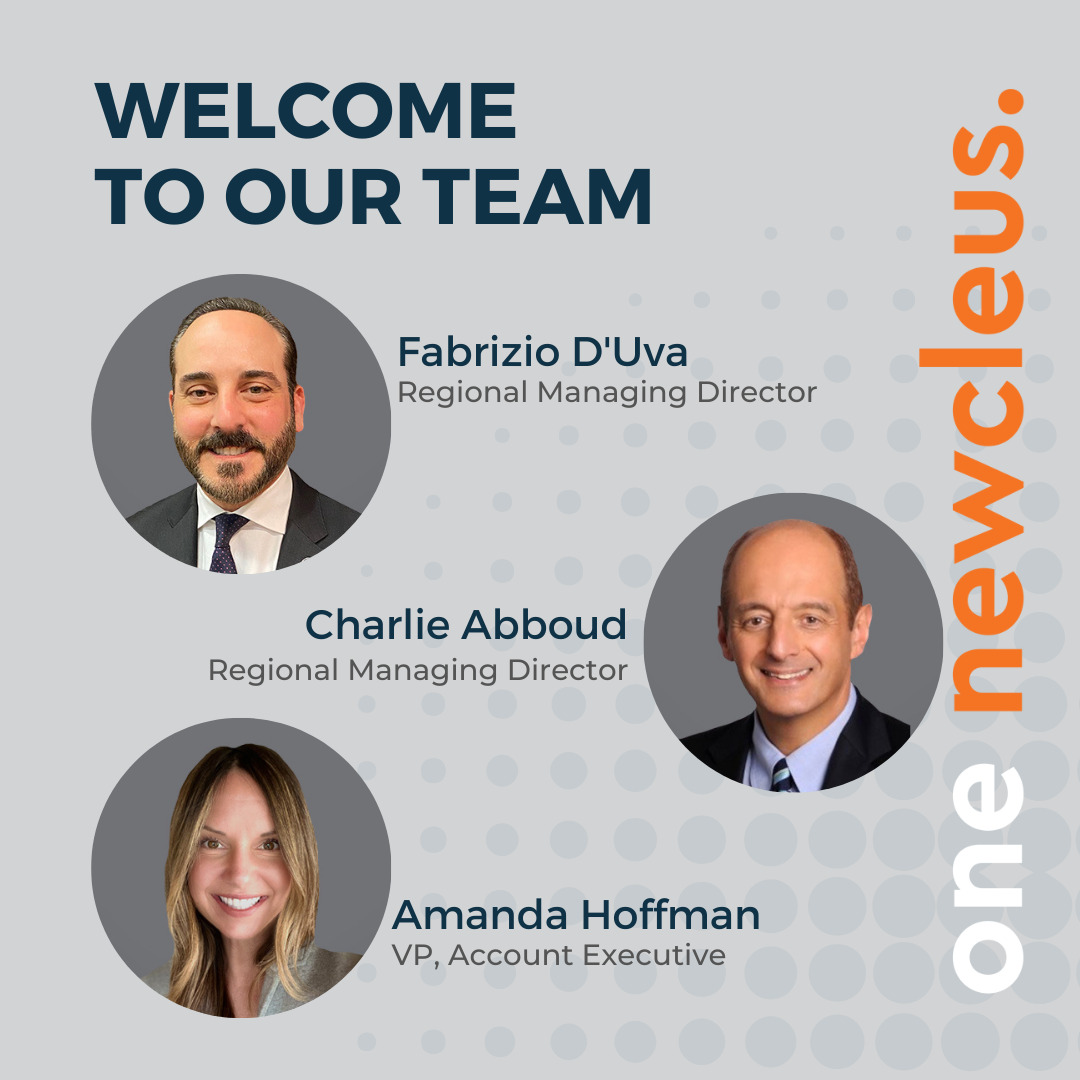 Managing Directors Fabrizio D’Uva and Charlie Abboud join Newcleus with Account Executive Amanda Hoffman 